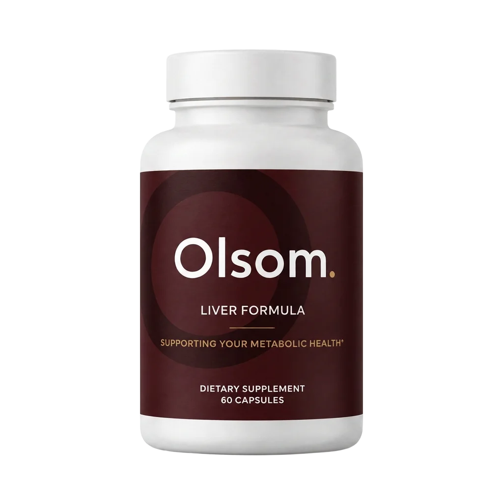 Olsom Liver supplement bottle